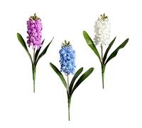 QYLJZB Lot de 3 fleurs artificielles en jacinthe - Multicolores - Pour pendaison de crémaillère, fête, mariage, bureau, festival
