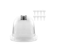 QYLJZB Lot de 8 mini cloches de protection en plastique pour serre avec 8 étiquettes blanches pour pots de semis