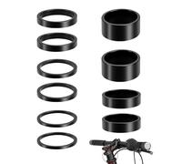 QYLNEX 10 Pièces 28.6 mm Entretoise de Potence de Vélo Ahead,2/3/5/10/20 mm Entretoise de Potence de Vélo en Aluminium,pour Réglage Jeu de Direction VTT, Vélo de Route, BMX, Fixie, Cyclisme Urbain