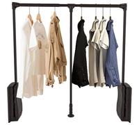 QYMLSH Barre De Penderie Escamotable, Cintre Rétractable Latéral avec Amortisseur Hydraulique, en Alliage D'aluminium Robuste, pour Vêtements Manteaux Robes, Installation Facile(Black,550-700mm)