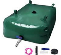 QYMLSH Poche À Eau Pliable D'extérieur - Grande Poche De Stockage d'eau en PVC avec Entrée Et Sortie | pour L'irrigation Agricole Et Les Jardins Extérieurs(Green,750 L/198 Gal)