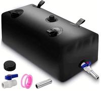 QYMLSH Poche À Eau Pliable D'extérieur - Grande Poche De Stockage d'eau en PVC avec Entrée Et Sortie | pour L'irrigation Agricole Et Les Jardins Extérieurs(Black,400 L/105 Gal)