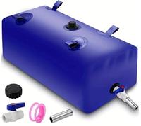 QYMLSH Poche À Eau Pliable D'extérieur - Grande Poche De Stockage d'eau en PVC avec Entrée Et Sortie | pour L'irrigation Agricole Et Les Jardins Extérieurs(Blue,330 L/87 Gal)
