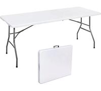 QYMLSH Table Pliante - Table De Camping Portable avec Poignée, Robuste Et Durable | Convient pour Une Utilisation Intérieure Et Extérieure, Camping, Événements De Restauration(180 * 74 * 74cm)