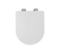 QYMYOZ Abattant de Toilette en Forme de D à Fermeture amortie, en polypropylène épais, antidérapant, à démontage Rapide et Facile à Installer, Compatible avec la Plupart des toi