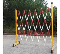 QYMYOZ Barrière de Circulation rétractable - Portail Ciseaux Pliable et Portable en métal pour l'extérieur, idéale pour la sécurité routière et Les garages (Rosso 1.2X) - Soluti