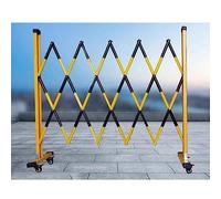 QYMYOZ Barrière métallique Extensible Industrielle, barrière routière Mobile et Portable en métal Extensible Industrielle, clôture de sécurité avec poulie et Porte à Ciseaux pli