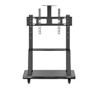 QYMYOZ Chariot TV à roulettes réglable en Hauteur pour téléviseurs de 32 à 75 Pouces, supportant jusqu'à 286 LB. Support TV Mobile avec roulettes pour étagère multimédia et supp