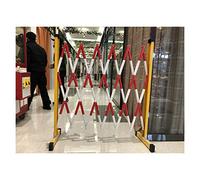 QYMYOZ Clôture de Circulation rétractable extérieure, barrières de sécurité routière évolutives, Isolation et contrôle des foules fermé avec Roues pour Parcs, hôtels, garages (C