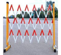 QYMYOZ Clôture Extensible Portable - Barrière de sécurité intérieure/extérieure, portillon de contrôle de Circulation Mobile avec roulettes, barrière temporaire rétractable pour
