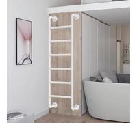QYMYOZ Escabeau de Grenier Blanc en métal, échelle Murale pour lit superposé 99,1 cm, 124,5 cm, 130,5 cm, 150,5 cm, 150,5 cm, 165 cm | Échelle de Secours en Fer forgé pour sous