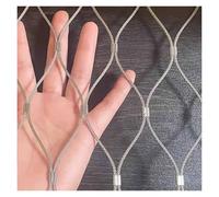 QYMYOZ Grillage en Acier Inoxydable 304 Haute résistance, Maille 1,5 mm, 2 x 7 m, barrière de sécurité pour terrasses et Jardins, Grille de séparation extérieure, clôture métall