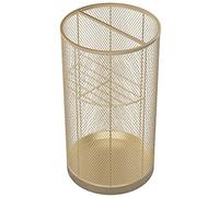 QYMYOZ Jardinière Ronde en métal, Porte-Parapluie à Deux Niveaux, Seau Parapluie Court pour Fleurs séchées, présentoir décoratif pour Tubes de Peinture et Fournitures d'art