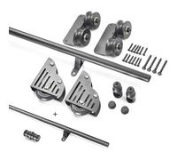 QYMYOZ Kit de quincaillerie pour échelle coulissante de bibliothèque de 1,0 à 7,3 m, Rail Mobile à Tube Rond pour Bureau à Domicile, Ensemble Complet de Rails roulants, Rail d'é