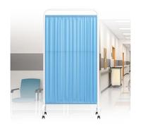 QYMYOZ Paravent médical Portable, séparateur Mural autoportant à roulettes, en Acier Inoxydable, Tissu Oxford, 1,8 m de Haut, Pliable et Mobile, pour Salon de beauté, Bureau, e