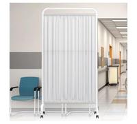 QYMYOZ Paravent médical Portable, séparateur Mural autoportant à roulettes, en Acier Inoxydable, Tissu Oxford, 1,8 m de Haut, Pliable et Mobile, pour Salon de beauté, Bureau, e