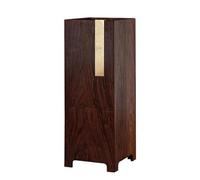 QYMYOZ Porte-Parapluie en Bois Massif, Porte-Parapluie rectangulaire, Support de Rangement, Seau à Parapluie avec bac à Eau en Plastique et Crochet en Laiton, décoration d'entré