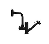 QYMYOZ Robinet d'évier, Robinet de Cuisine extractible, Corps en Laiton, contrôle de l'eau Chaude et Froide, Filtre à Bulles en nid d'abeille, impuretés