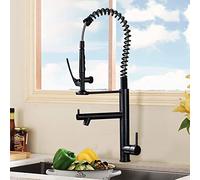 QYMYOZ Robinets d'évier de Cuisine, Robinet de Cuisine à Tirette, robinets de Cuisine à poignée Unique et à Trou Unique avec pulvérisateur à Tirette, Robinet de Remplissage de c