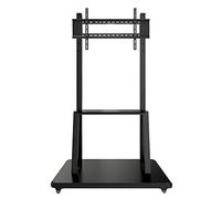 QYMYOZ Support TV, Chariot TV, Support TV réglable en Hauteur, Support TV sur Pied avec Plateau pour écrans Plats LED LCD de 32 à 65 Pouces/Noir / 70 cm