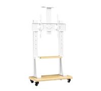 QYMYOZ Support TV Mobile réglable en Hauteur pour téléviseurs de 32 à 70 Pouces, supporte jusqu'à 281 LB. Support TV à roulettes en métal avec Support TV Max. 600 x 400 mm. Supp