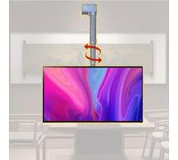 QYMYOZ Support TV motorisé avec télécommande, Rotation à 360°, élévateur électrique pour téléviseurs de 32 à 70 Pouces, Support de Plafond télescopique, Levage Automatique, supp