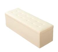 QYMYOZ Tabouret Cube avec Coffre de Rangement, en Similicuir, pour Salon, canapé, Table Basse, Repose-Pieds, Banc Confortable, Banc Multifonctionnel avec Coffre de Rangement pli