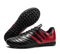 Qynthra Crampons Foot Respirants Lacets Chaussures Foot Doublure Respirante Maintien Tige Cuir Synthétique Crampons TF FG Entraînement,Black TF,40 EU