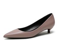 Qynthra Escarpins Professionnels Femme Bout Pointu Talon Aiguille Bas Chaussures Habillées Escarpins De Travail À Enfiler Élégants Réunions De Bureau Et Événements d'entreprise,Pink Purple,41 EU