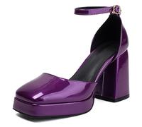 Qynthra Sandales Bout Carré Femmes Plateforme Talon Épais Boucle Bride Chaussures