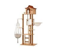 QYNZFAWO Compatible avec Les Grandes Tours for Chats, repaires for Animaux de Compagnie, en Bois Massif et sisal, grattoirs à Haute Escalade, Fournitures d'entraînement for engins spatiaux