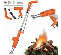 QYOEGSQ Désherbeur électrique 3 en 1,Pistolet à air Chaud, désherbant électrique,bâton de désherbage Thermique avec 5 Buses,désherbeur Thermique 650°C et Allume-feu for Barbecue(Orange)