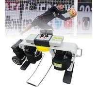 QYOEGSQ Lanceur Automatique de Ballons de Football, équipement d'entraînement au tir, autonomie de 3 h, Convient aux Ballons de Taille 4/5, Distance de Transmission jusqu'à 70 m(Black+White)