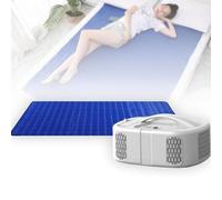 QYOEGSQ Matelas électrique refroidi par Eau,Matelas de Remplacement à Eau de Refroidissement 90W,système de Refroidissement lit réfrigéré à Semi-conducteur Double cœur(160 * 70cm)