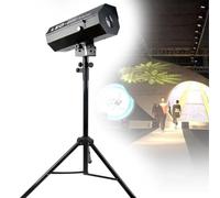 QYOEGSQ Projecteur de Suivi à LED, projecteur de Suivi de scène 200 W avec Support, projecteur LED DJ à Commande Manuelle, projecteur de scène à Commande Manuelle, Support à Ouverture réglable