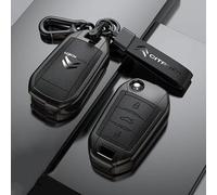 QYPLKJHG Coque de Clé de Voiture pour Citroen Berlingo M 2021-2023, Housse de Protection Coque Clé avec Porte-Clés Coque Boîtier Clef de Telecommande Cuir Étui de Clé Carte Auto Accessoires,B-6