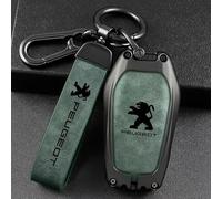 QYPLKJHG Coque de Clé de Voiture pour Peugeot 308 SW 2021-2023, Housse de Protection Coque Clé avec Porte-Clés Coque Boîtier Clef de Telecommande Cuir Étui de Clé Carte Auto Accessoires,A-5
