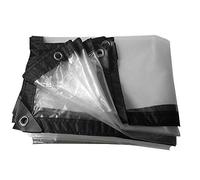 QYRKYP Extérieur Et Intérieur Robuste Imperméable Transparent Bâche, Bâche Polyéthylène Étanche Anti-Soleil Anti-Âge D'Angle Renforcement Intérieur Anti-Poussière Facile À Plier, 100G / M2/Clear/4X4M