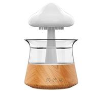 Qyrugcxs 1 Ensemble Humidificateur d'air Champignon Pluie Nuage Veilleuse Distributeur D' Relax Aromathérapie Lampe Sons Diffuseur 300 ML