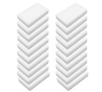 Qyrugcxs 20 Pieces l'eponge du Nettoyage Magique Mousse l'eponge de Lavage pour la Lavage de Cuisine et la Voiture 10x6x2cm (Blanc)