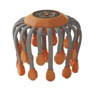 Qyrugcxs 20 Têtes de Massage Masseur de Cuir Chevelu Thérapie par la Lumière Rouge Vibrateur Poulpe Grattoir pour la Relaxation Stress Installation Facile (Orange)