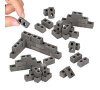 Qyrugcxs 60 Paquets de Parpaings 1/12 éChelle Mini Briques BéTon Miniature Briques Minuscules AméNagement Paysager Maison de PoupéE Accessoires