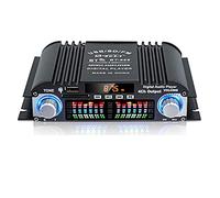 Qyrugcxs BT-998 HiFi Amplificateur Audio NuméRique éCran LCD ClassD Amplificateur de Puissance Bluetooth Radio Voiture Maison Haut-Parleur FM USB SD