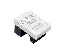 Qyrugcxs Carte Graphique PCIE5.0 ATX3.0 Alimentation 12VHPWR 12+4 16P 600W Mâle vers 180 DegréS Connecteur Adaptateur Argent