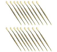 Qyrugcxs Pack de 20 Outils de Sculpture sur Cire en Acier Inoxydable CuillèRe à Outils de Sculpture en Acier Inoxydable Doré de 4,75 Pouces