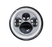 Qyrugcxs Phare LED 7 Pouces, Projecteur Feux de Croisement Jaune+Blanc pour Street Glide Ultra Classic Glide V-Star 1100