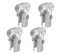 Qyrugcxs Pince en T pour Rail D'Extrémité 1-3/8 Po X 1-3/8 Po, Pince en T pour Clôture à Maillons de Chaîne en Acier Galvanisé, Pince de Rail D'Extrémité pour Tuyau OD 1-3/8 Po, Paquet de 4