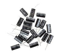 Qyrugcxs R 20 Pcs 1000uF 50V 13x25mm Condensateurs electrolytiques en Aluminium Noir