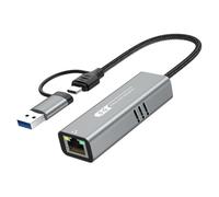 Qyrugcxs USB 3.2 vers 5 Gbps RTL8157 5000 Mbps (5 G, 2.5 G, 1 G, 100 Mbps) pour Ordinateur Portable