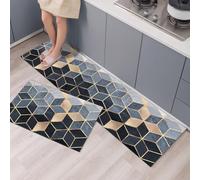 QYSC-196 Tapis de cuisine imperméable et antidérapant en cuir PVC, anti-huile et facile à nettoyer, idéal pour l'entrée, le salon et la salle de bain (QYSC-196, 40 x 60 cm)
